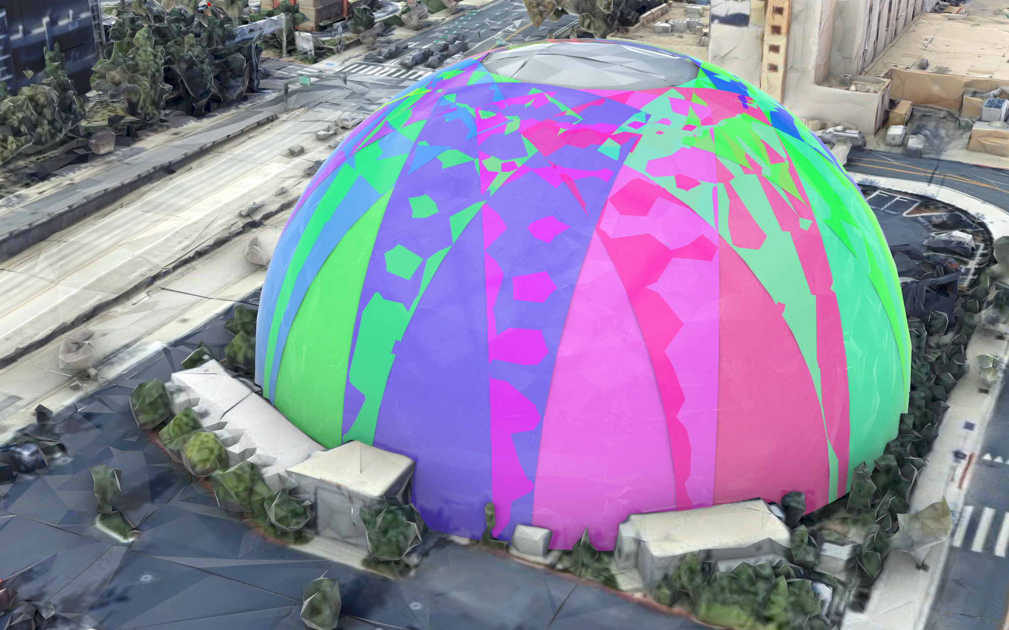 Parametric dome model for content mapping