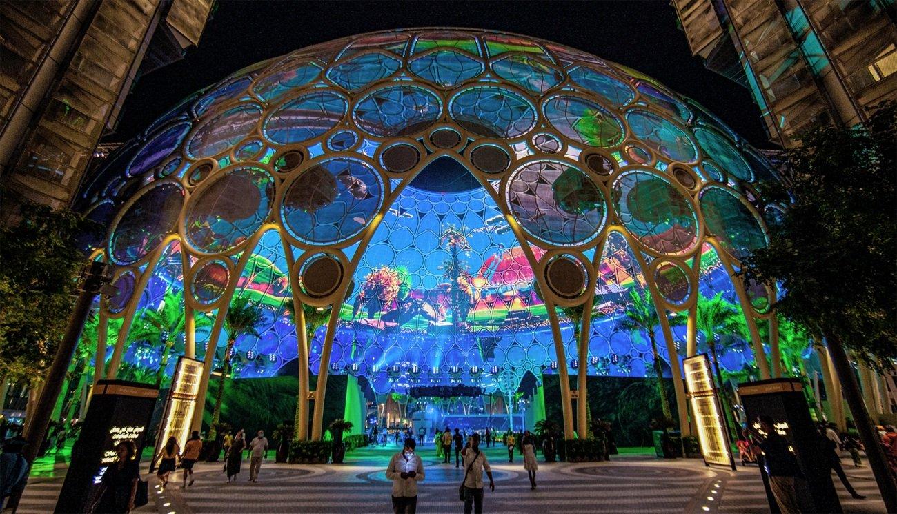 Al Wasl Pavilion dome with immersive projection, Dubai